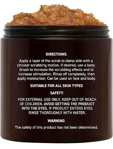 Brooklyn Botany Brown Sugar Body Scrub - Moisturizing and Exfoliating Body, Face, Hand, Foot Scrub - Fights Acne, Fine Lines & Wrinkles, Great Gifts For Women & Men - 10 oz thumbnail 2