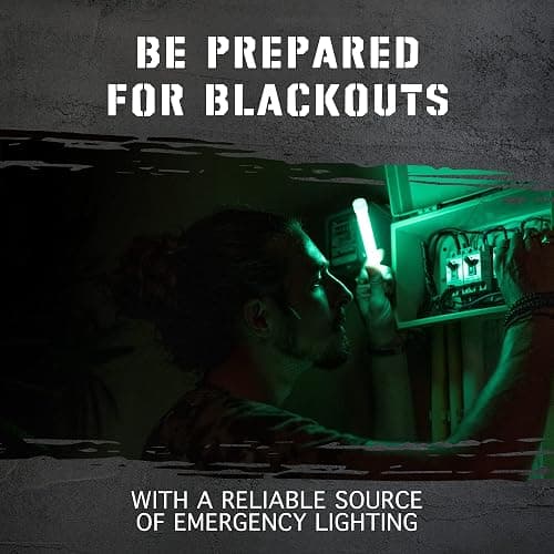 Emergency Glow Sticks with 12 Hours Duration, Individually Wrapped Industrial Grade Glowsticks for Survival Gear, Camping Lights, Power Outages and Military Use thumbnail 8