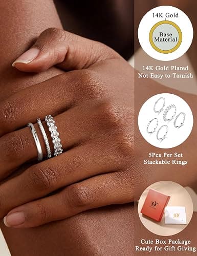 Silver Stackable Rings thumbnail 2