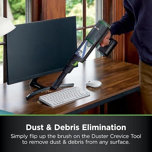 Shark PowerBoost Cordless 2-in-1 Car/Home Handheld PowerVac, Powerful Suction, 40 Minute Runtime, Portable, 3 Cleaning Modes, LED Screen, Furfins Tool, Duster Crevice Tool, Charcoal, BH102 thumbnail 8