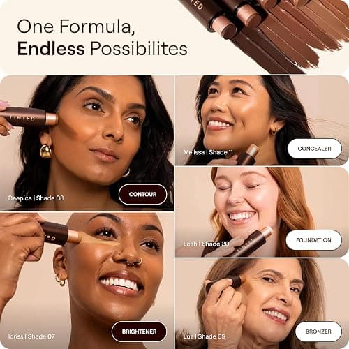 Live Tinted HUESTICK Complexion Stick - Medium-to-Full Buildable Coverage - Soft Matte Finish - Multitasking Makeup Stick - Lightweight, Creamy Formula - Shade 06 thumbnail 7
