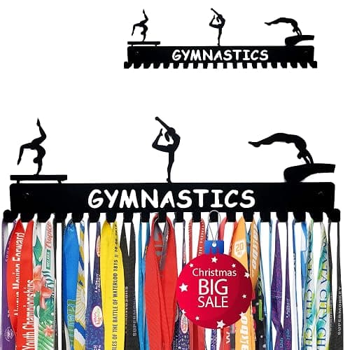 Miayork Medal Holder Display Hanger Trophy Shelf - Sturdy Wall Mount Medals Trophys Easy to Install-Race Sports Medal Holder Display Hanger for Gymnastic,Soccer,Runner,Wrest,Football,Basketball - Image 1