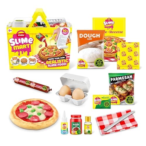 Slime Mart Small Basket by ZURU, Toy, Arts & Crafts for Kids and Kidults, Soft Slime Making Kit - Slime Kit for Girls Ages 6-10 - Fun Gift Idea for Boys Girls - Fidget Toys - Sensory Toys (Pizza) thumbnail 6