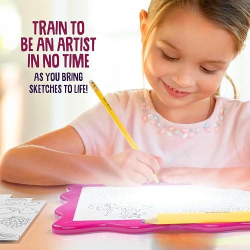 Dan&Darci Light Up Tracing Pad for Kids - Arts & Crafts Writing Drawing Tracer Board, Craft Kit for Girls & Boys Ages 6-12 - Birthday Toys Gifts Ideas for Girl or Boy 6+ Year Old Gift Toy - 6 7 8 9 10 thumbnail 6