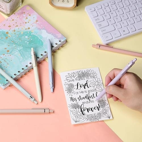 Mr. Pen- Retractable Gel Pens, 6 Pack, Black Ink, Pastel Barrels | Fine Point 0.5 mm, Fast Dry, Smooth Writing, Gel Ink Pens for Drawing, Writing Planner and School Supplies thumbnail 2