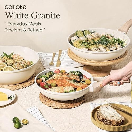CAROTE Pots and Pans Set, Nonstick Cookware Sets, 21pcs Induction Cookware Kitchen Set Non Stick Cooking Set w/Frying Pans & Saucepans (PFOS, PFOA Free) thumbnail 9