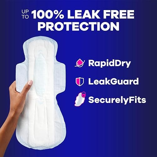 Always Maxi Pads for Women, Extra Heavy Overnight Pad with Wings, Size 5, Unscented, 36 Count thumbnail 3
