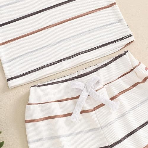 farrubbyine8 Baby Boy Summer Clothes Striped Tank Tops Camisoles and Shorts Newborn Boys Spring Summer Outfit thumbnail 7