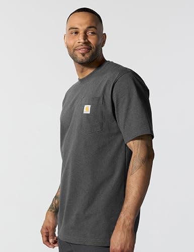 Carhartt Men's Loose Fit Heavyweight Short-Sleeve Pocket T-Shirt (Also Available in Big & Tall) thumbnail 2