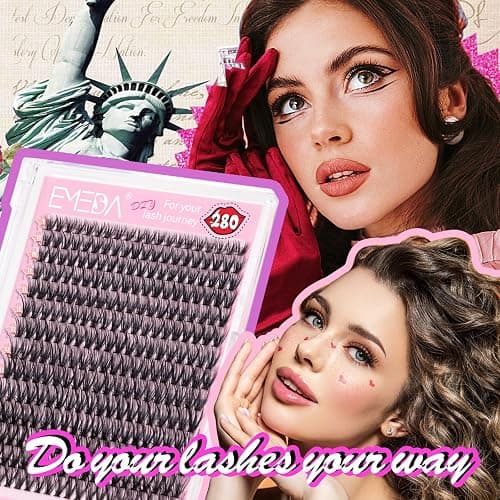 EMEDA Lash Clusters - 280pcs 30D 40D Individual Lashes D Curl Lash Clusters Mixed Tray 9-16mm Cluster Lashes DIY Lash Extensions Soft Eyelash Clusters (40D-0.07D-9-16mm) thumbnail 5