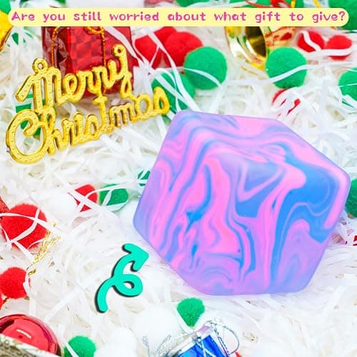 Squishy Sensory Fidget Toys Stress Cube, Gel Filled Stretchy Stress Balls for Kids Adults, Soft Ice Cube Sugar Ball for Boys Girls, Slow Rising Squishies Squeeze Balls Anxiety Relief for Autism, Gifts thumbnail 5