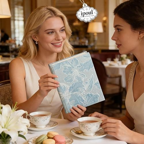 ipoul Hardcover Journal, Flower Notebook, A5, 6x8, Lined Pages, Lay-flat, Beautiful Journal for Women, Lily Flower, Blue Journal for Writing, Personal Notebook, Dream Journal, Self Care Journal thumbnail 8