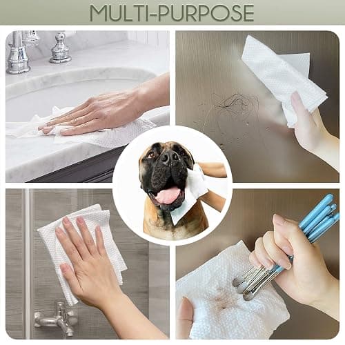 WOWOTEX Disposable Face Towel Biodegradable Large Dry Wipes 60 Count/Box Extra Thick Soft Clean Facial Towels for Sensitive Skin, Makeup Removing, Cleansing, Nursing, Travel, 10×12 Inches thumbnail 7