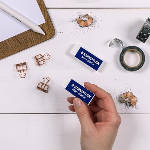 STAEDTLER Mars Plastic Vinyl Erasers (4-Pack), White Erasers for Clean & Precise Results - Latex-Free, Minimal Crumbling, Made in Peru thumbnail 2
