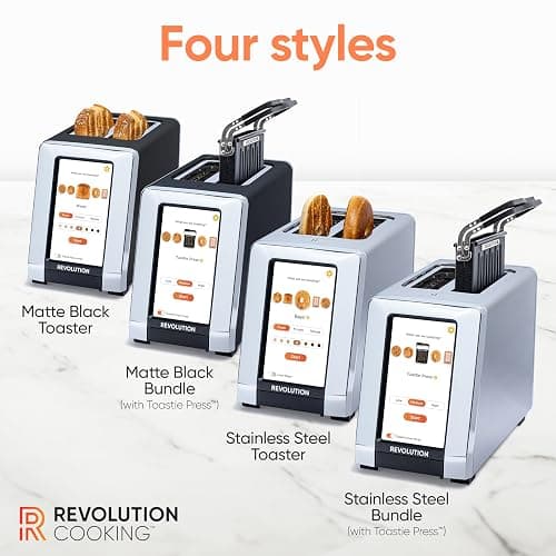 Revolution R180 Connect Touchscreen Smart Toaster with High-Speed InstaGLO Technology – Choose from 6 Bread Types, 7 Browning Levels, & Toastie Press Mode (Stainless Steel, 2-Slice) thumbnail 6