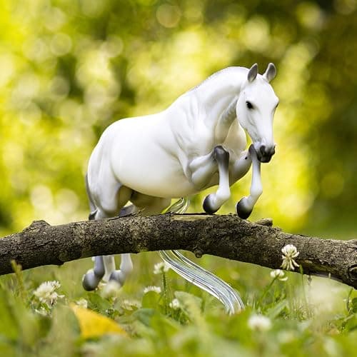Breyer Horses Traditional Series Get Rowdy | USEF High Performance Horse of The Year 2019 & 2020 | Horse Toy Model | 14" x 11" | 1:9 Scale | Model #1862, White thumbnail 6