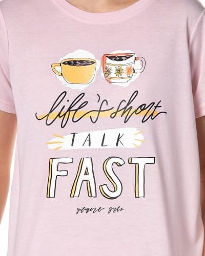INTIMO Gilmore Girls Womens' Coffee Life's Short Talk Fast Sleep Pajama Set Shorts thumbnail 4