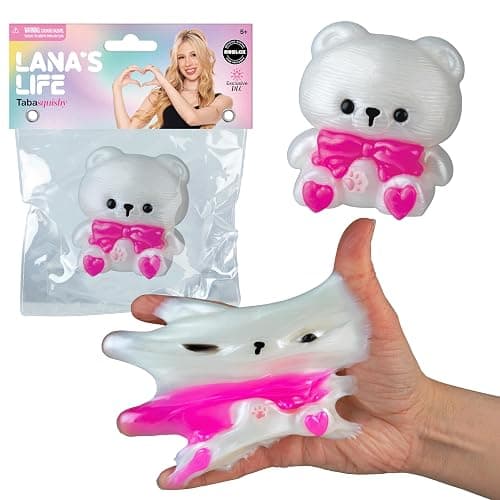 Lana's Life TABA Squishy Bear with Bowtie - Includes Exclusive DLC Digital Item - Lana Rae Inspired TABA Squishy Toys - Soft Sticky Stress Ball Toys - Fidget Toys and Gifts for Kids, Adults - Image 1