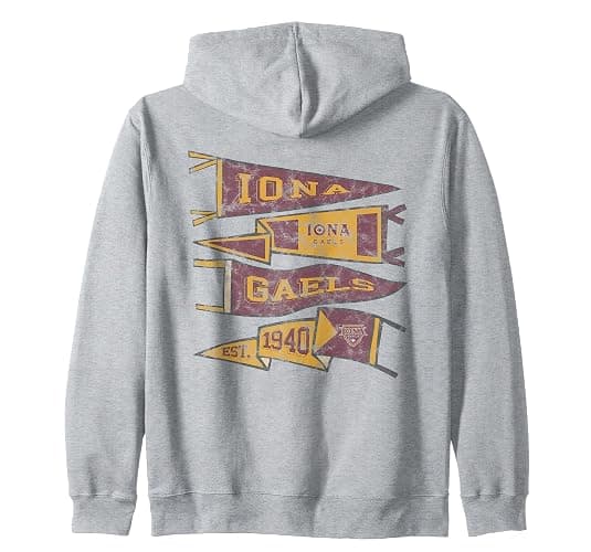 Iona University Gaels Distressed Pennants Zip Hoodie - Image 1