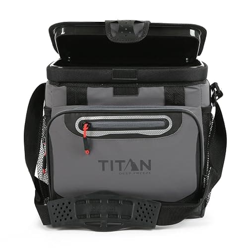 Titan Deep Freeze Cooler Zipperless Hardbody Cooler - Deep Freeze Insulation, HardBody Liner, and SmartShelf - Image 1
