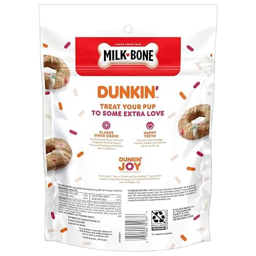 Milk-Bone Limited Edition Dunkin' Vanilla Glaze Flavor Biscuit Dog Treats, 8 Ounce (Pack of 2) thumbnail 3