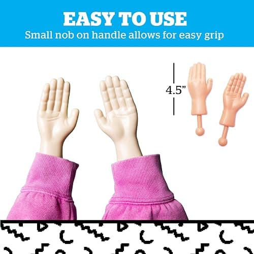 BigMouth Inc Tiny Hands Gag Gifts Baby Hands on a Stick - Fake Small Hands for Costumes and Pranks - Funny Stick Puppets - The Original Tiny Hands thumbnail 4