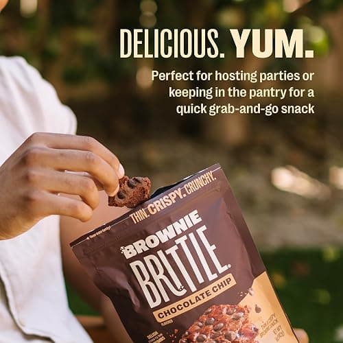 Brownie Brittle – Variety Pack Thin and Crispy Sweet Snacks (Pack of 6, 5 oz), Rich Gourmet Brownie Bites Dessert thumbnail 4