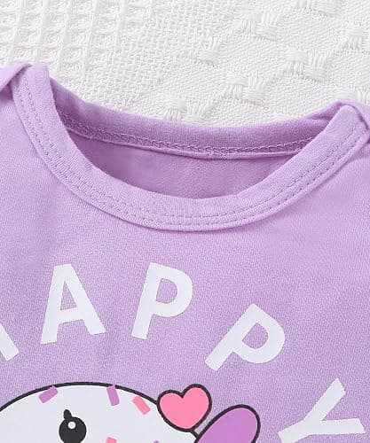 Fullfamous Baby Girl's 3pc Frill Long Sleeve Romper and Pant Set thumbnail 5