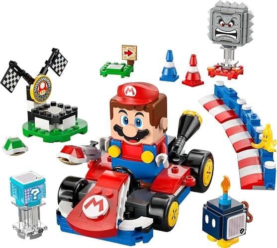 LEGO Mario Kart – Interactive Mario & Standard Kart - Toy Race Course with a Car, 3 Figures, a Podium & Barriers - Gamer Gift for 7+ Year Old Boys & Girls - 72043 thumbnail 12