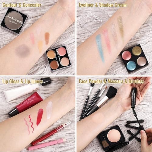 Makeup Kit for Teen Girls & Women Full Kit, Beauty Train Case with Starter Cosmetics Set, Make Up Valentine's Gift Box with Eyeshadow,Lipgloss,Highlight,Blush,Lip&Eye Pen,Brush & More(GoldenBrown) thumbnail 9