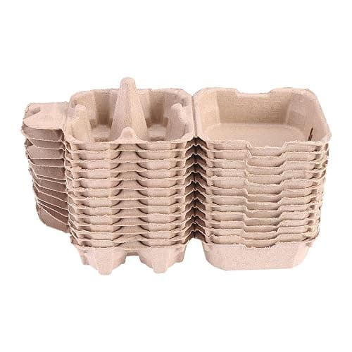 LayHyand 30 Pack Egg Cartons 4 Count, Cheap Bulk Pulp 4 Cell Containers Vintage Easter, 1/3 Dozen Sturdy Natural Kraft Paper Holder Box for Storage Fresh Chicken Huevo 2x2 thumbnail 8