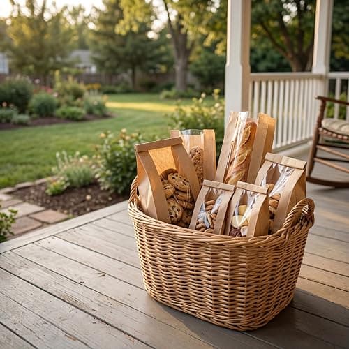 YIMITEE 150 Pack Paper Bread Bag with Window, 18"x7"x2" Long French Bread Bag, Brown Kraft Baguette Bags, Loaf Storage Packing Sacks Biscuits Packaging for Homemade, Bakery, Coffee Bar thumbnail 8