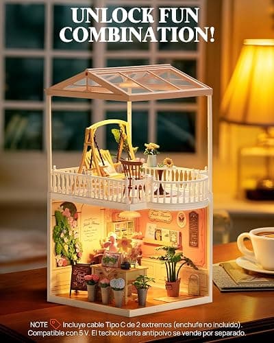 Rolife Super Creator Accessories Sunny Break Terrace, Tiny House Building Blocks for Little Dolls, DIY Plastic House Model Building Kits for Teens, DIY Crafts/Hobbies for Adults (Sunny Break Terrace) thumbnail 5