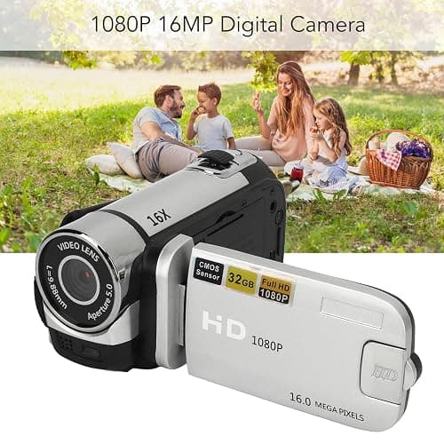1080P Video Camera, 16MP Camcorder, 16X Digital Zoom, Vlogging Camera with Fill Light, 1/4 Inch Thread Hole, 2.4 Inch Rotatable Screen, USB Recorder (-2214230150515) thumbnail 5