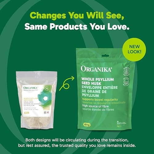 Organika Psyllium Seed Husk Whole- Excellent Source of Fibre, Aids in Digestion and Constipation- 454 G thumbnail 2