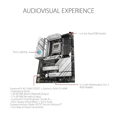 ASUS ROG Strix B650-A Gaming WiFi AMD B650 AM5 Ryzen™ Desktop 9000 8000 & 7000 ATX motherboard, 12 + 2 power stages, DDR5, 3x M.2 slot, PCIe® 4.0, 2.5G LAN, WiFi 6E, USB 3.2 Gen 2x2 Type-C®, Aura Sync thumbnail 4