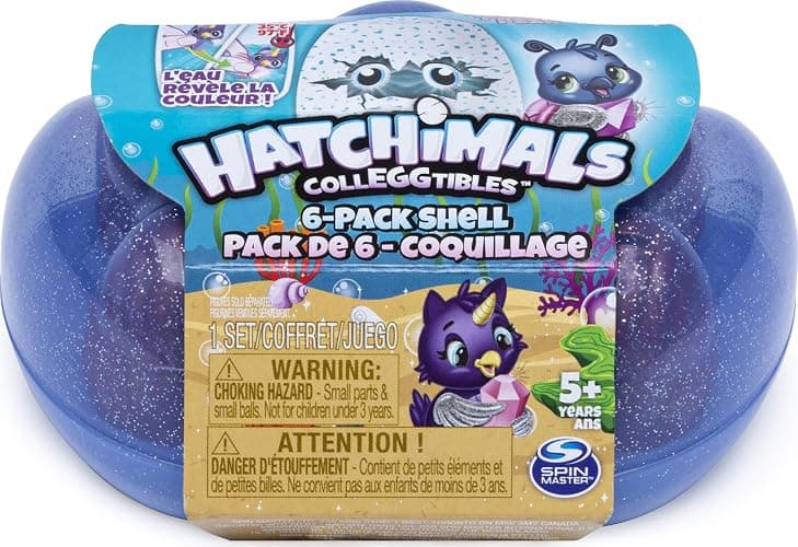 Hatchimals CollEGGtibles, Mermal Magic 6 Pack Shell Carrying Case with Season 5 CollEGGtibles, for Kids Aged 5 and Up (Color May Vary) - Image 1