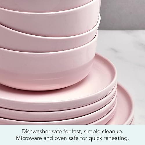 Mikasa Madison Misty Pink Bone China Dinnerware Set, 12-Piece Service for 4, Includes Dinner Plates, Salad Plates and Cereal Bowls, Dishwasher Safe thumbnail 6