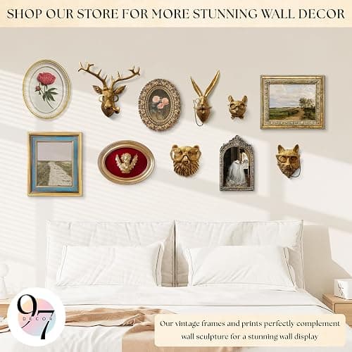 97 Decor Oval Vintage Wall Sculptures For Living Room - Handcrafted 3d Peony Floral Wall Art For Home Bedroom Decorations, Modern Sculpture Flower Art For Tabletop And Walls Hanging thumbnail 5