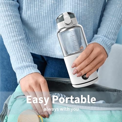 IXTECH Portable Water Warmer for Baby Formula, Milk Warmer for Travel, 10 oz., Electric Warming with Adjustable Temperature Control, Leak-Resistant Spout, Rechargeable and Wireless - 0.3 Quarts thumbnail 9