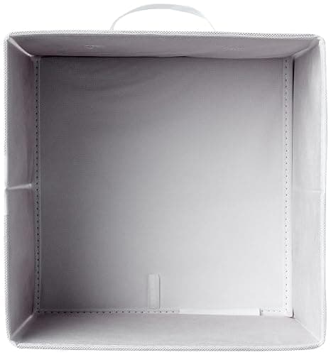 Amazon Basics Collapsible Fabric Storage Cubes Organizer with Handles, Sturdy Storage Bins, White, 10.5-x-10.5-x-11-inch, 6-Pack thumbnail 5