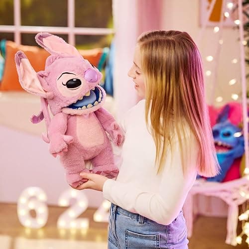 Wow! Stuff Disney Angel Puppetronic by RealFX | Looks, Feels & Sounds Real! | Disney's Lilo & Stitch | Over 100 Action & Sounds | 18" High | Ages 6+ thumbnail 2