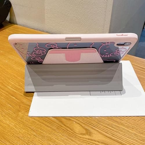 Cute Girly iPad Case with Rotating Stand Compatible with iPad (A16) 11th Generation 11 Inch 2025 & iPad 10th Gen 10.9 Inch 2022, Protective Folio Tablet Cover for Women Girls Teens Kids (Cute Cate) thumbnail 9