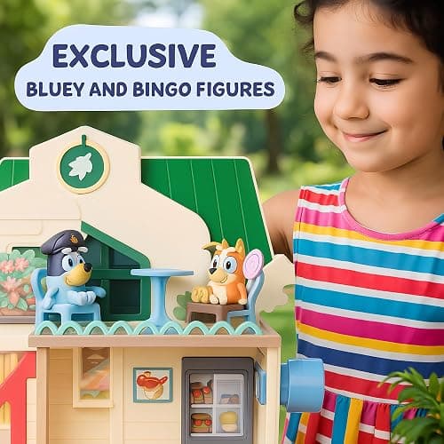 Bluey and Bingo Supermarket Playset with Escalator, Pretend Play Toys for Toddlers, Sounds and 15 Pieces, Grocery Store Playset thumbnail 7