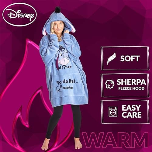 Disney Stitch Blanket Hoodie for Women Warm Fleece Wearable Blanket Stitch Gifts thumbnail 5
