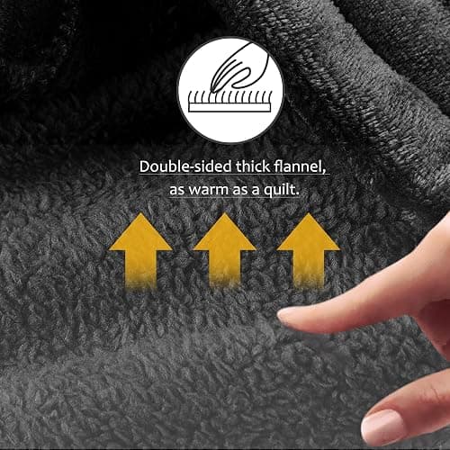 FUSSEDA Oversized Wearable Blanket Sweatshirt, Thick Warm Fleece Cozy Sherpa Hooded with Pockets and Sleeves Gift for Adult thumbnail 2