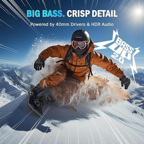Wireless Bluetooth 6.0 Ski Helmet Speakers - 30H Playtime, Glove-Friendly, HDR Audio, IPX5 Waterproof, Rechargeable Drop-in Headphones with Built-in Mic for Skiing & Snowboarding Audio Ready Helmets thumbnail 5
