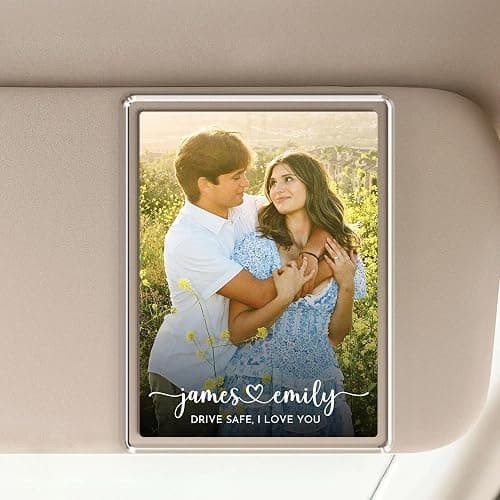 Valentines Personalized Gifts for Him - Personalized Sun Visor Clip with Photo, Custom Polaroid Clip for Car, Valentines, Anniversary, Birthday Gift for Dad, Husband, Car Accessories for Boyfriend thumbnail 9
