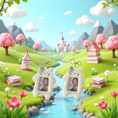 2Pcs White Photocard Holder,Cartoon Plush Photocard Holder Outdoor Girl Korean Style ID Card Cover Protective Case Card Sleeve Student Rabbit Identification Badges Supplies, Office and School Supplies thumbnail 8