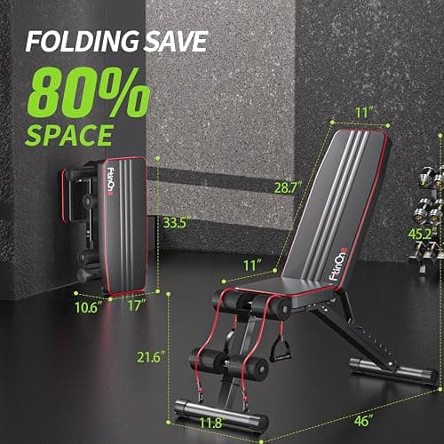 FitinOne Hantelbank Klappbar Verstellbar, Multifunktions Trainingsbank Schrägbank für Ganzkörper-workout, 6 in 1 Fitnessbank für zu Hause oder im Fitnessstudio, 300kg Gewichtskapazität thumbnail 4